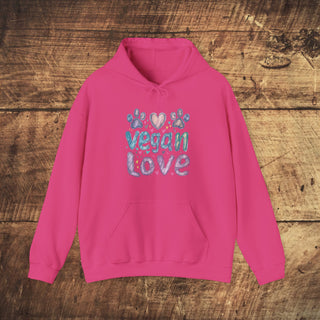 Vegan Love Heavy Blend™ Hooded Sweatshirt Printify