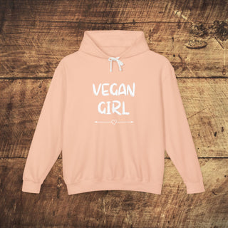 Vegan Girl Unisex Lightweight Hooded Sweatshirt