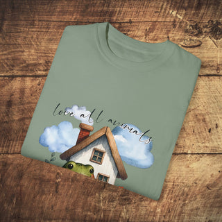 Love All Animals Garment-Dyed T-shirt Printify