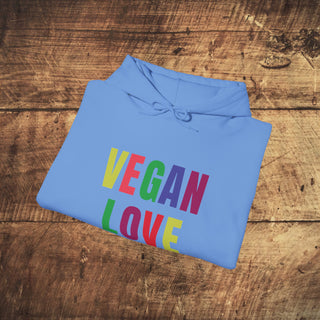 Vegan Love Heavy Blend™ Hooded Sweatshirt Printify