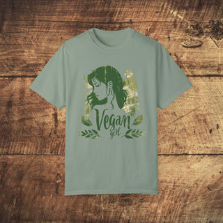 Vegan Girl Garment-Dyed T-shirt Printify