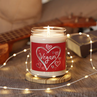 Vegan Hearts Scented Soy Candle, 9oz