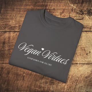 Vegan Virtues Garment-Dyed T-shirt Printify