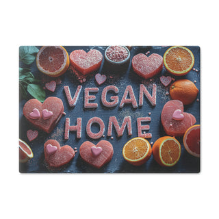 Vegan Home Tempered Glass Cutting Board Printify