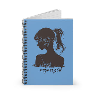 Vegan Girl Spiral Notebook - Ruled Line