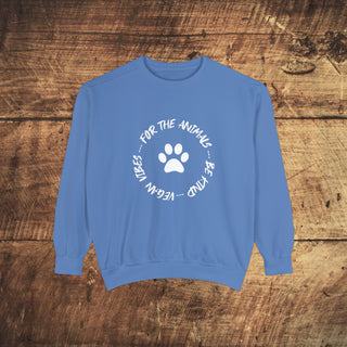 For The Animals  Garment-Dyed Sweatshirt Printify