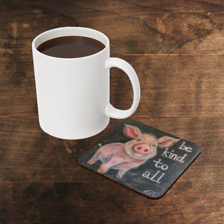 Be Kind to All Cork Back Coaster Printify