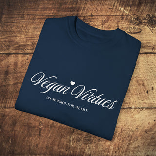 Vegan Virtues Garment-Dyed T-shirt Printify