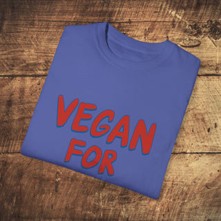 Vegan For Life Garment-Dyed T-shirt Printify