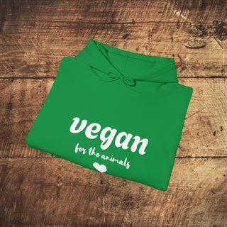 Vegan For The Animals Heavy Blend™ Hooded Sweatshirt Printify