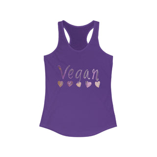 Vegan Hearts Women's Ideal Racerback Tank Printify