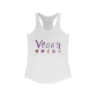 Vegan Hearts Women's Ideal Racerback Tank Printify