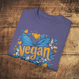 Vegan Butterflies Garment-Dyed T-shirt Printify