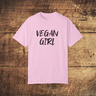 Vegan Girl Garment-Dyed T-shirt Printify