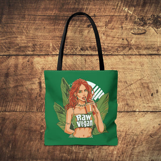 Raw Vegan Girl Tote Bag Printify