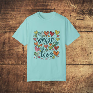 Vegan Love  Garment-Dyed T-shirt Printify