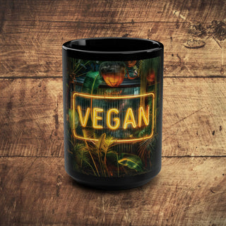 Vegan Black Mug, 15oz