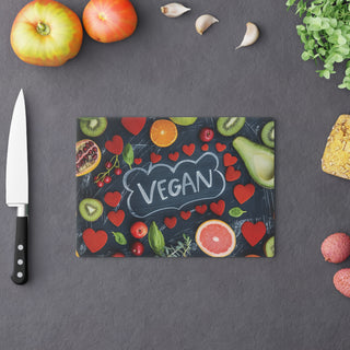 Vegan Tempered Glass Cutting Board Printify