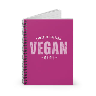 Vegan Girl Spiral Notebook - Ruled Line