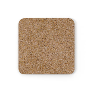 Vegan Hearts Cork Back Coaster Printify