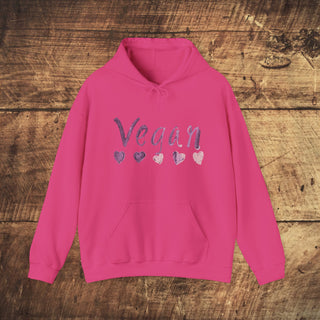 Vegan Hearts Heavy Blend™ Hooded Sweatshirt Printify