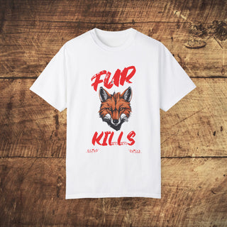 Fur Kills Garment-Dyed T-shirt Printify