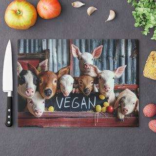 Vegan Tempered Glass Cutting Board Printify