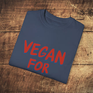 Vegan For Life Garment-Dyed T-shirt Printify