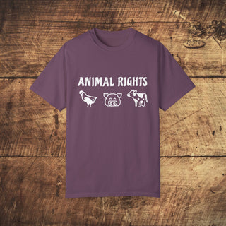 Animal Rights Garment-Dyed T-shirt Printify