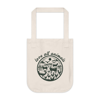 Love All Animals Organic Canvas Tote Bag