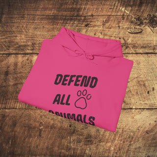 Defend All Animals Heavy Blend™ Hooded Sweatshirt Printify