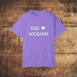 Go Vegan Garment-Dyed T-shirt Printify