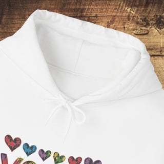 Vegan Hearts Heavy Blend™ Hooded Sweatshirt Printify