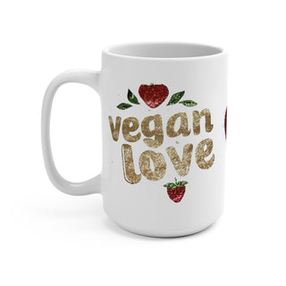 Vegan Love Coffee Mug 15oz Printify