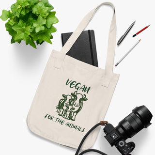 Vegan For The Animals Organic Canvas Tote Bag