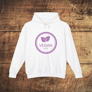 Vegan 100% Unisex Lightweight Hooded Sweatshirt