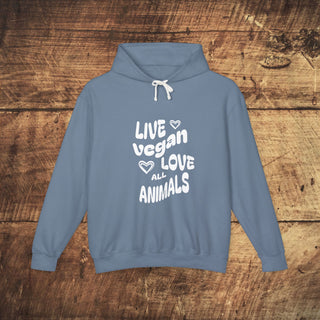 Live Vegan Unisex Lightweight Hooded Sweatshirt