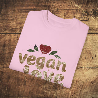 Vegan Love Garment-Dyed T-shirt Printify