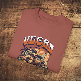 Vegan Hippie Garment-Dyed T-shirt Printify