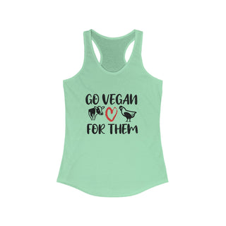 Go Vegan Women's Ideal Racerback Tank Printify