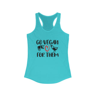 Go Vegan Women's Ideal Racerback Tank Printify