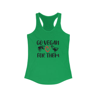 Go Vegan Women's Ideal Racerback Tank Printify