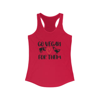 Go Vegan Women's Ideal Racerback Tank Printify