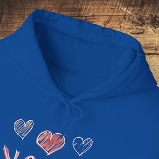 Vegan Hearts Heavy Blend™ Hooded Sweatshirt Printify