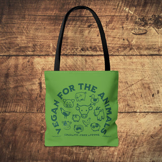 Vegan For The Animals Tote Bag Printify