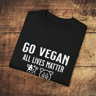 Go Vegan Unisex Garment-Dyed T-shirt