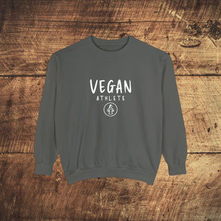 Vegan Athlete Garment-Dyed Sweatshirt Printify