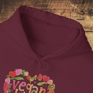 Vegan Love Heavy Blend™ Hooded Sweatshirt Printify