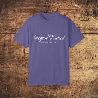 Vegan Virtues Garment-Dyed T-shirt Printify