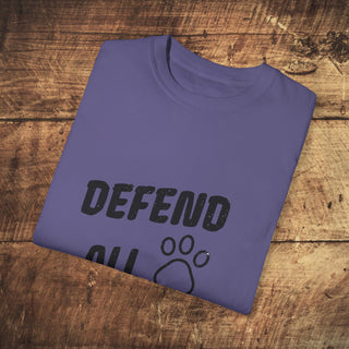 Defend All Animals Garment-Dyed T-shirt Printify